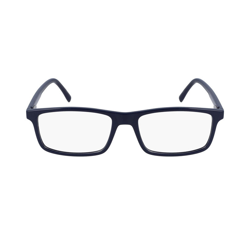 Lacoste Eyeglasses Rectangle Full Rim, Blue Frame and Clear Demo Lenses Lens L2858N424