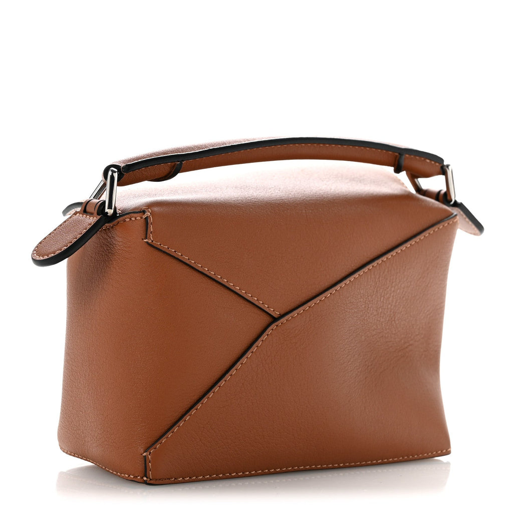 Calfskin Mini Puzzle Edge Bag Tan