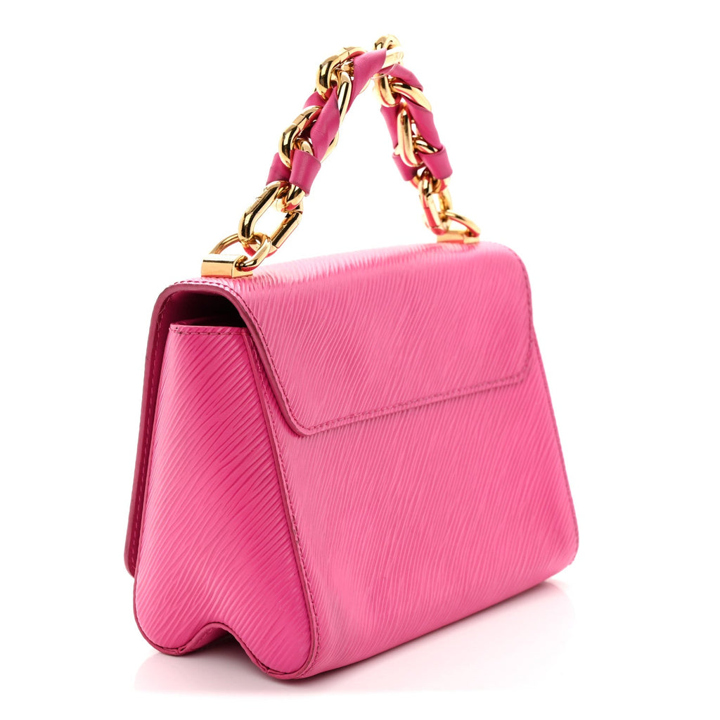 Epi Twist Braided Chain Shoulder Bag PM Rose Miami Pink