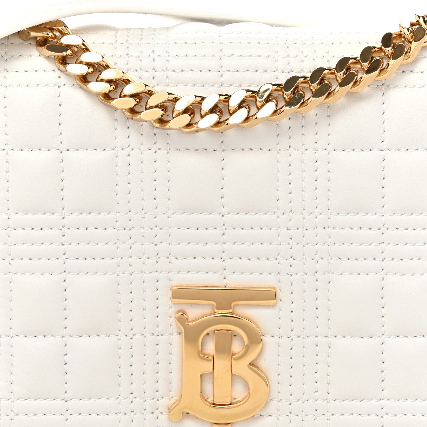 Lambskin Quilted Small Lola Bag White