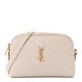 Lambskin Quilted Gaby Zipped Pouch Crema Soft