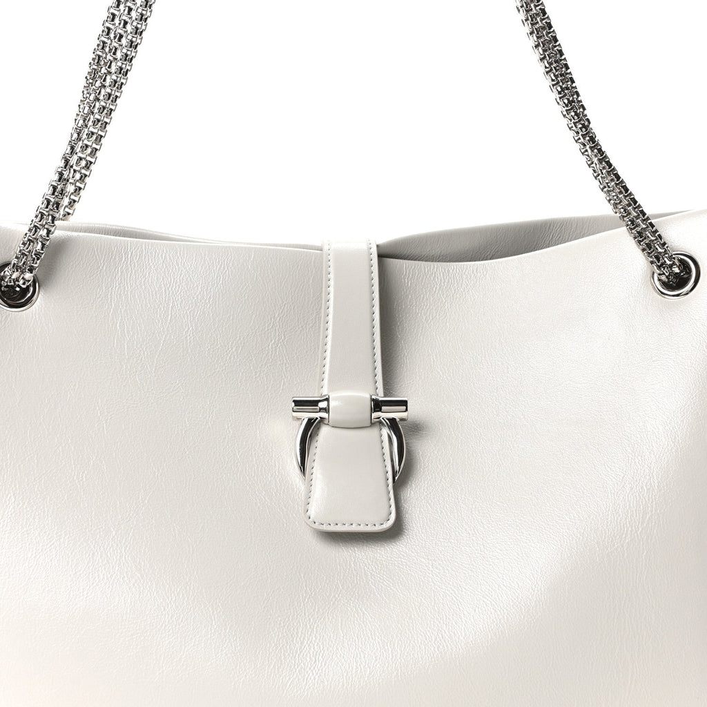 Calfskin Large Mia Tote Grey