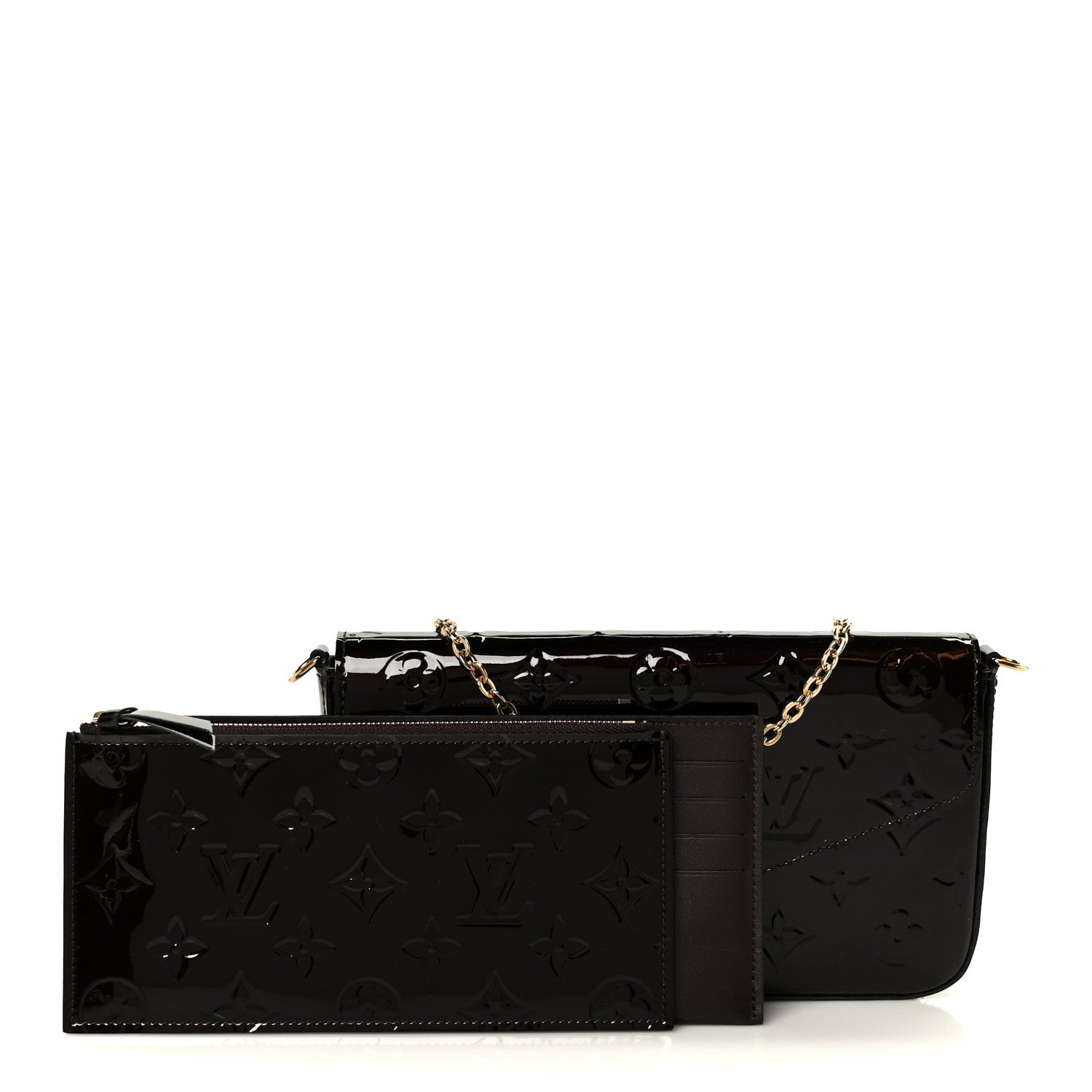 Vernis Pochette Felicie Chain Wallet Amarante