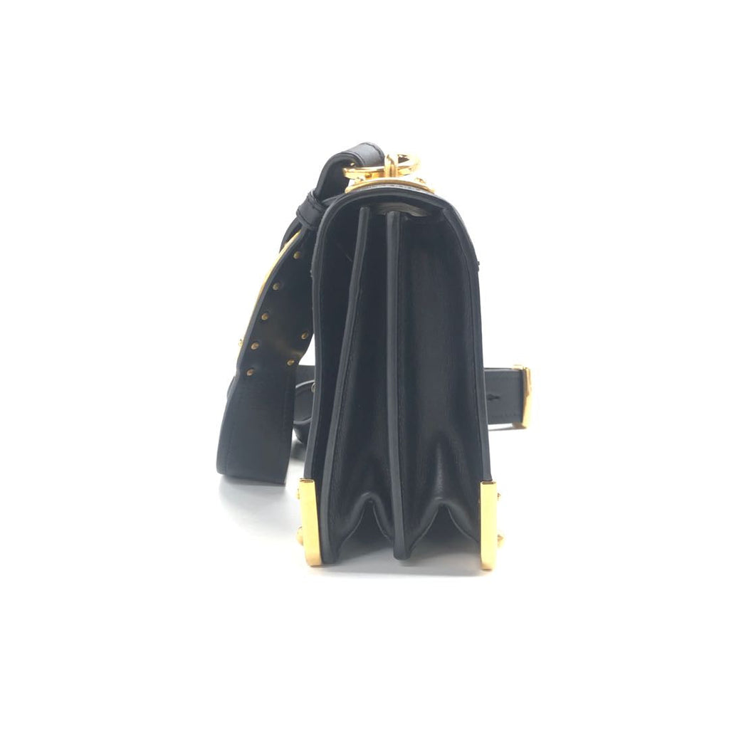 Prada Cahier Leather Shoulder Bag