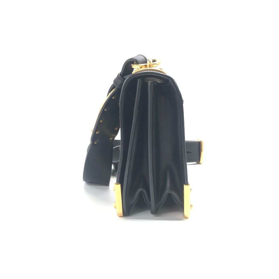 Prada Cahier Leather Shoulder Bag