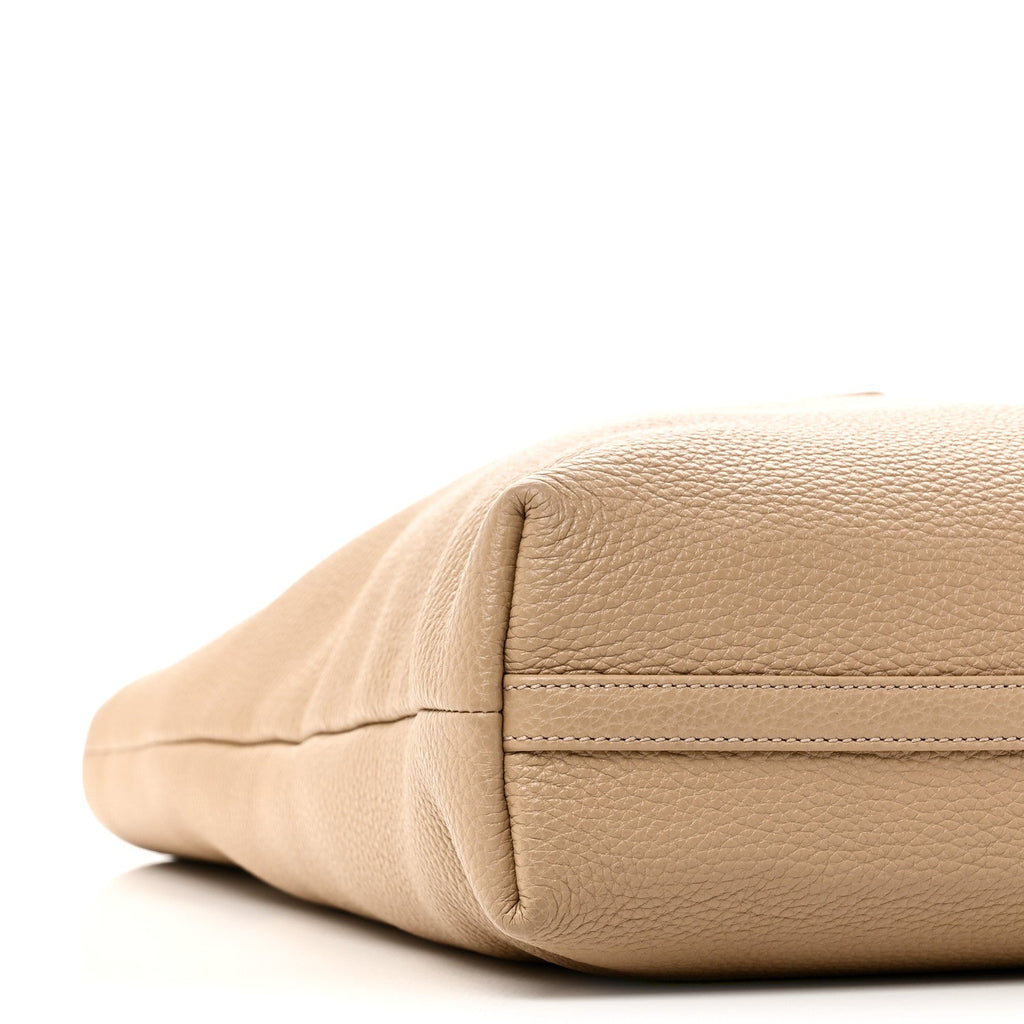 Vitello Daino Soft Large Tote Bag Sabbia