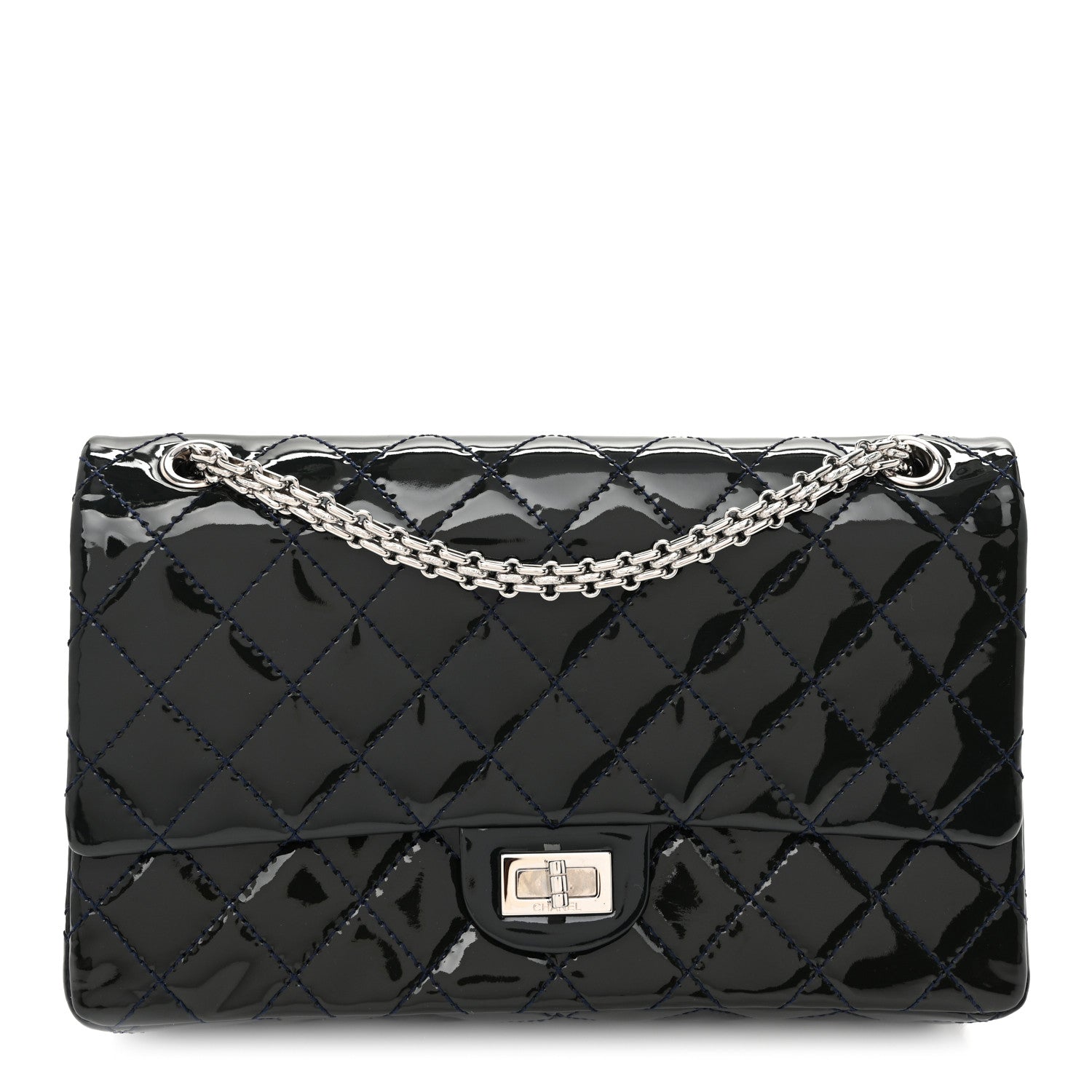 Patent Quilted 2.55 Reissue 226 Flap Blue