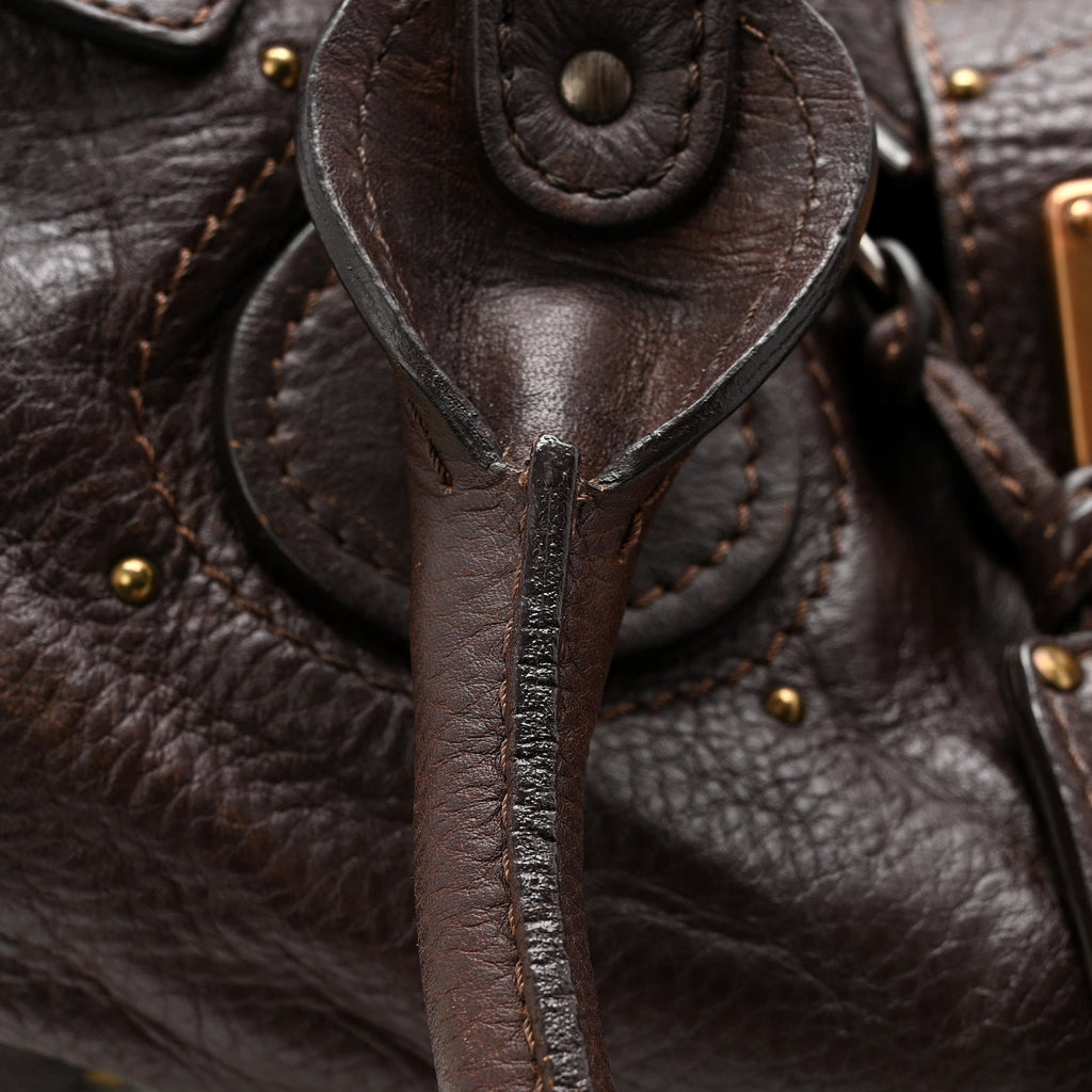 Calfskin Medium Paddington Satchel Brown