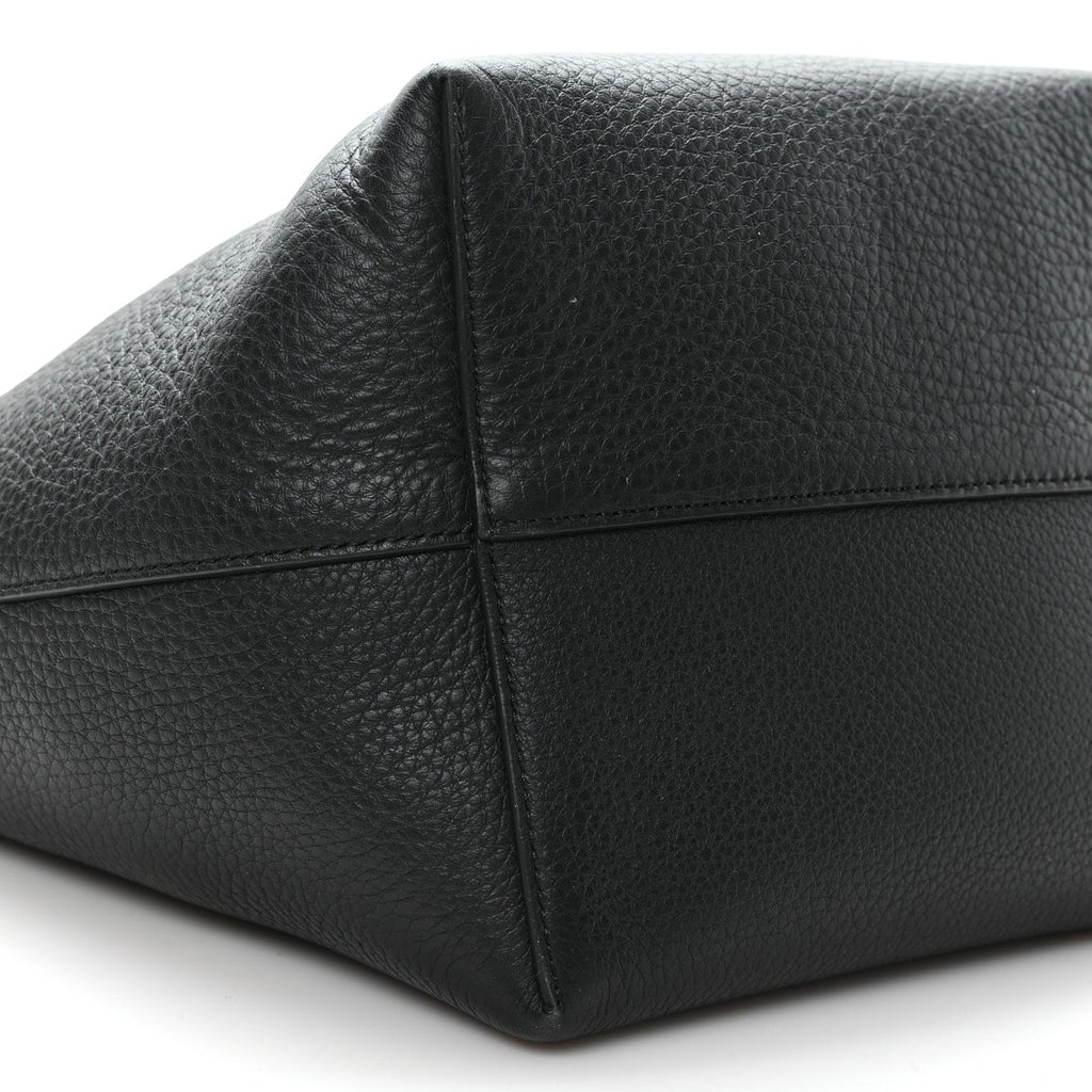 Grained Calfskin Medium N/S Park Tote Black