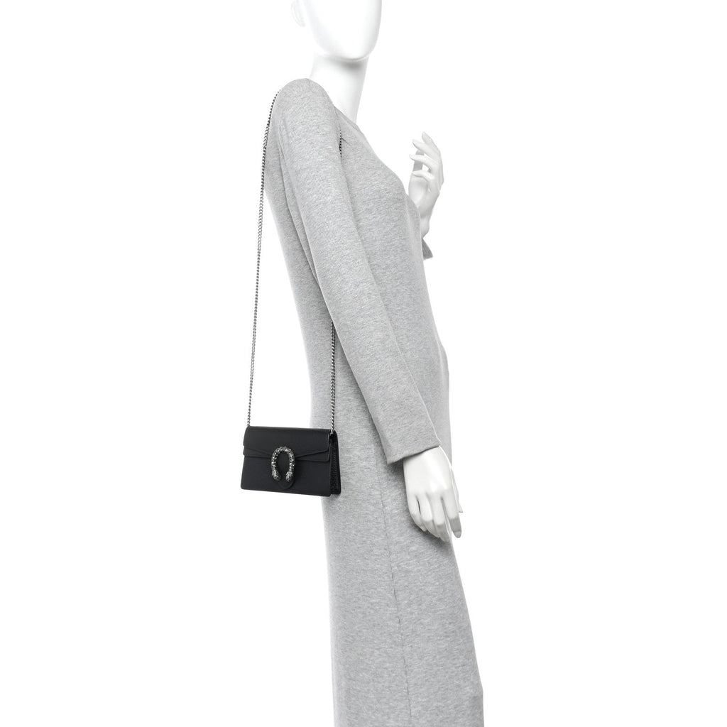 Calfskin Super Mini Dionysus Shoulder Bag Black