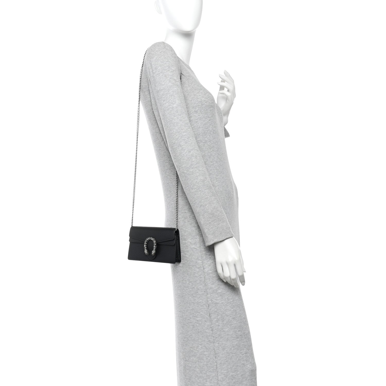 Calfskin Super Mini Dionysus Shoulder Bag Black
