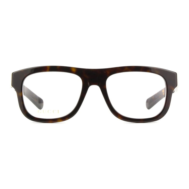 Gucci Eyeglasses Square Full Rim, Shiny Black Frame and Clear Demo Lenses Lens GG1509O001