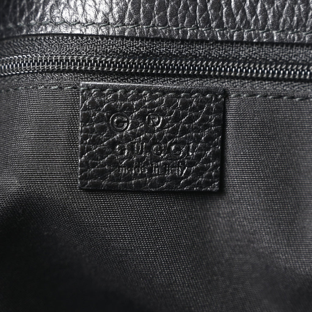 Calfskin Large Gifford Braided Handle Tote Black