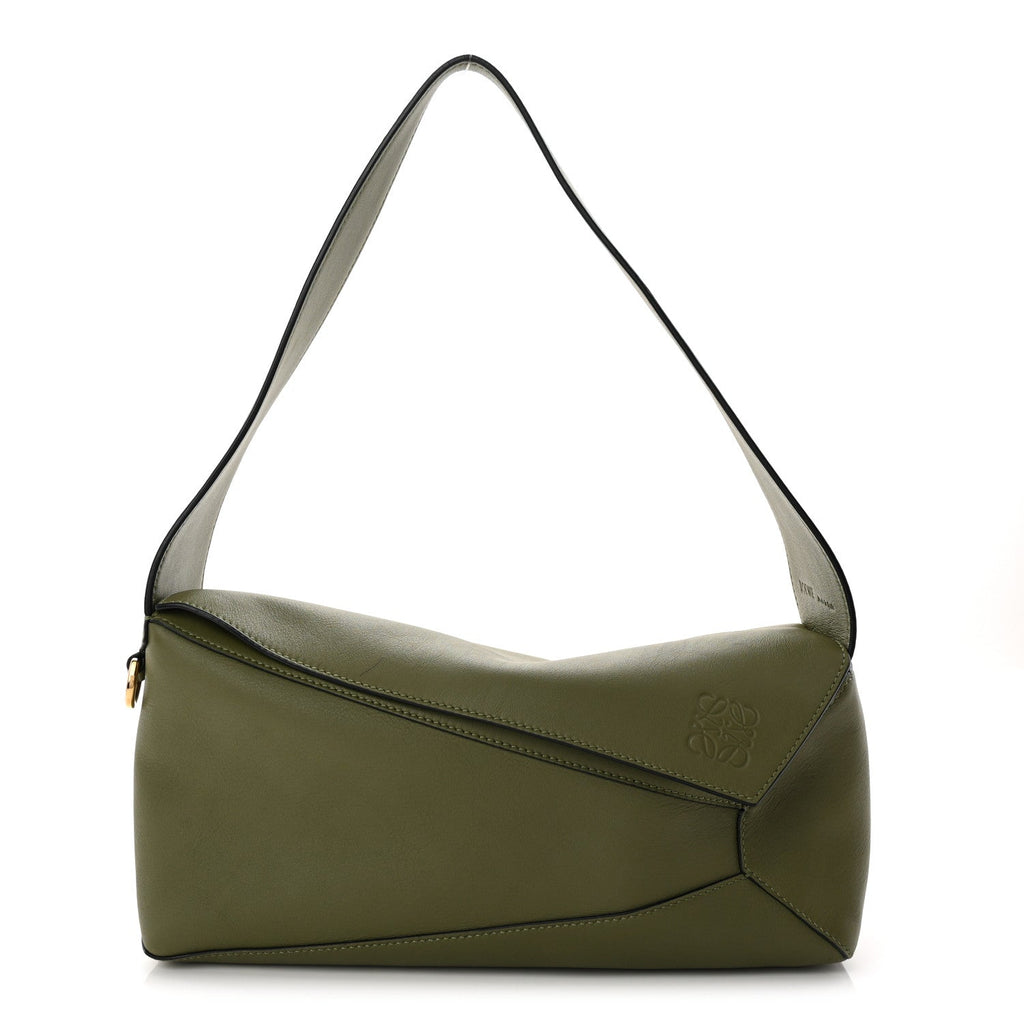 Calfskin Puzzle Hobo Avocado