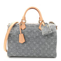 Monogram Denim Speedy Soft 30 Washed Gray
