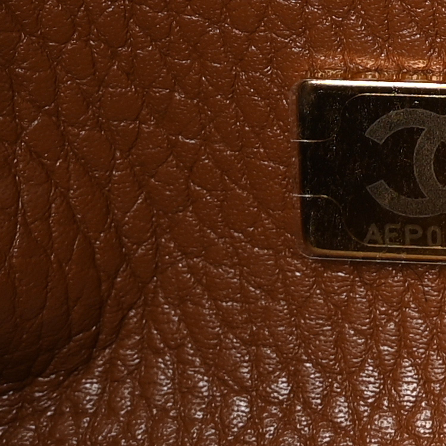 Grained Calfskin Stitched Urban Essentials Small Shopping Bag Camel