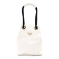 Re-Nylon Triangle Mariner Small Bucket Bag White Baltico