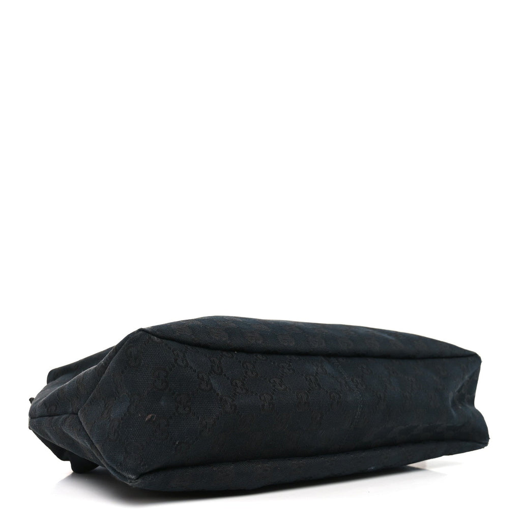 Monogram Medium Horsebit Chain Hobo Black