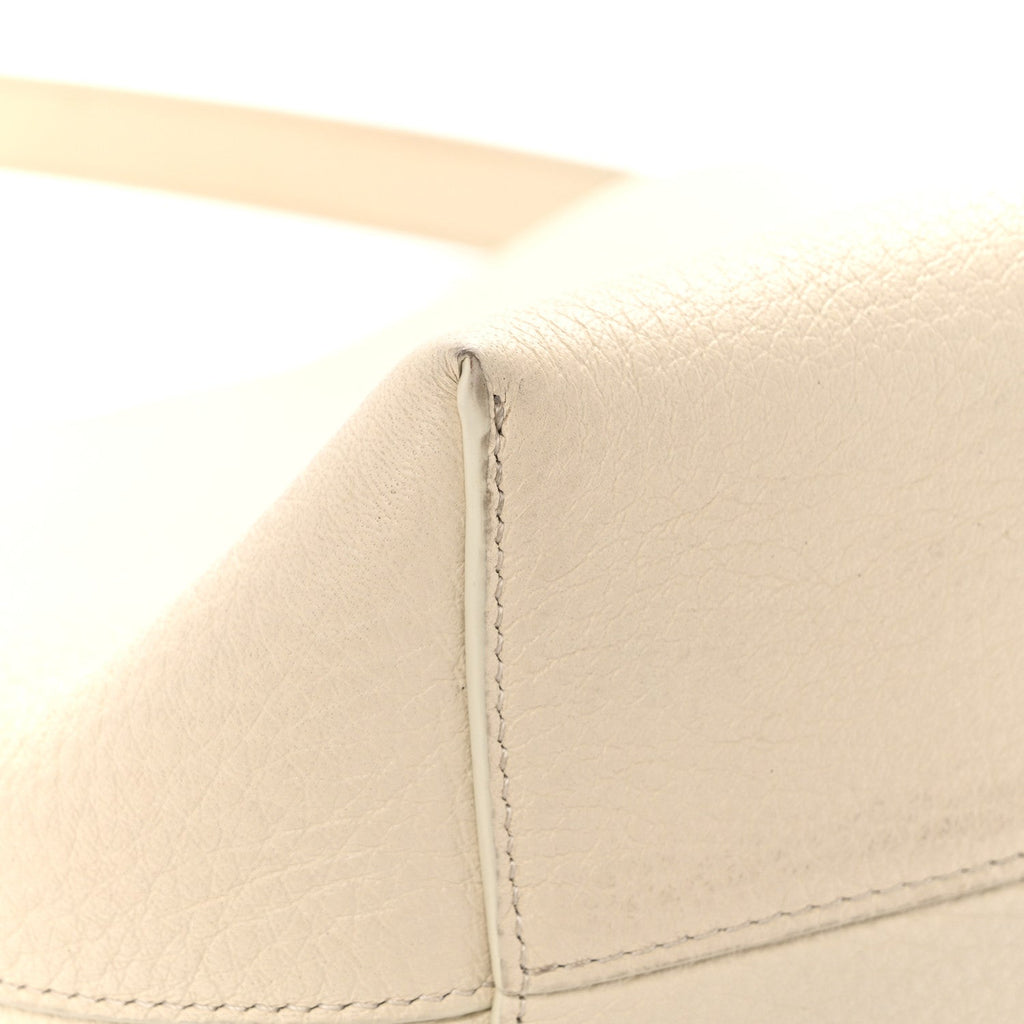 Grained Calfskin Small N/S Park Tote Ivory