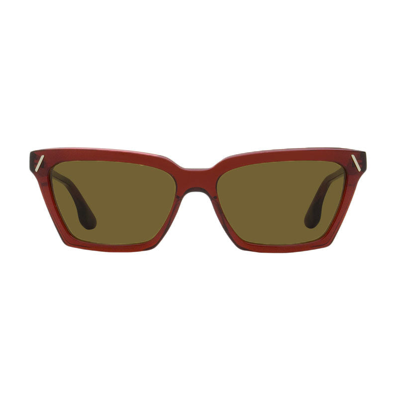 Victoria Beckham Sunglasses Cat Eye Full Rim, Red Frame and Brown Lens VB661S610