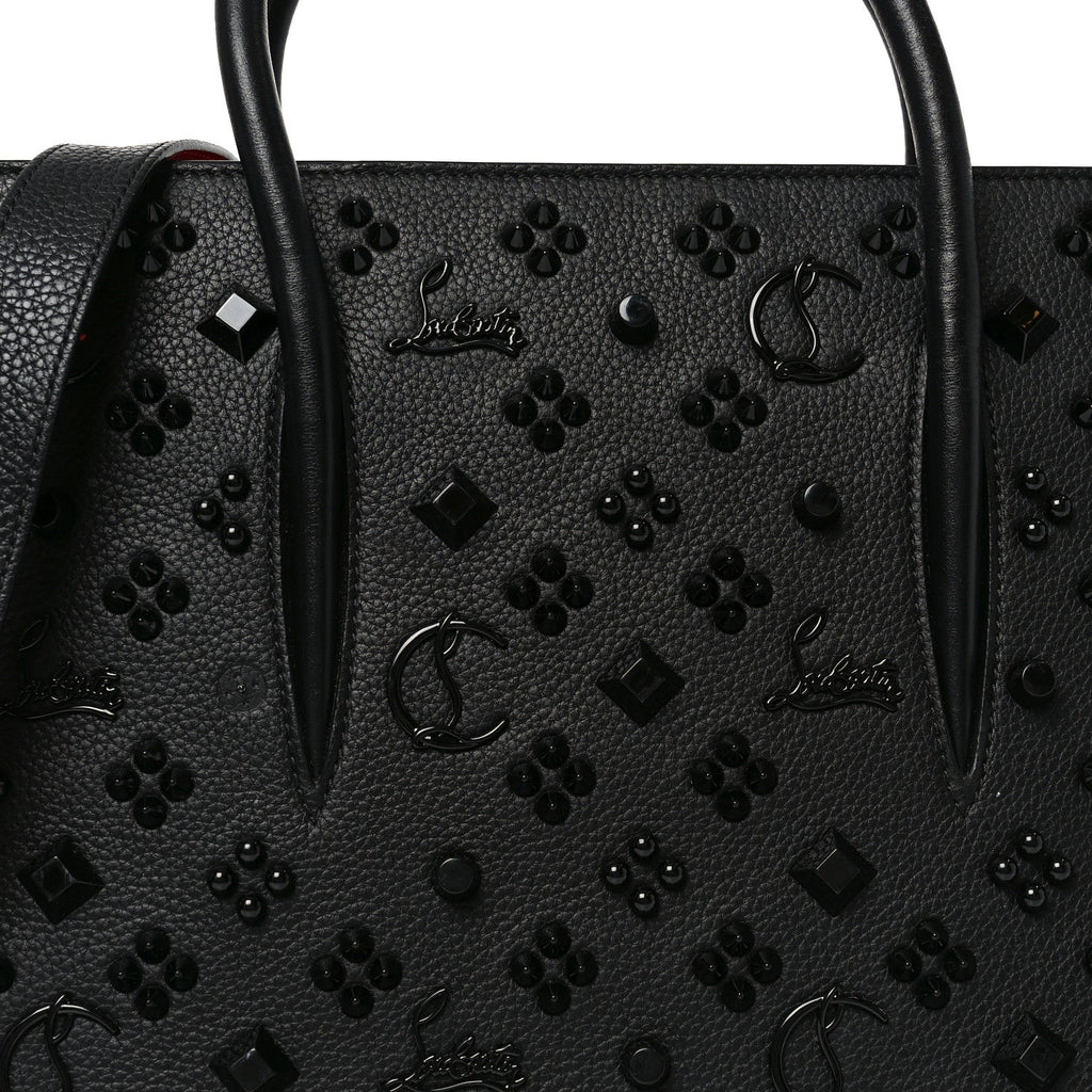Calfskin Spikes Loubinthesky Medium Paloma Black