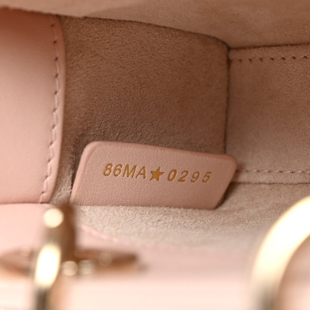 Lambskin Cannage Micro Lady D-Joy Rose Poudre