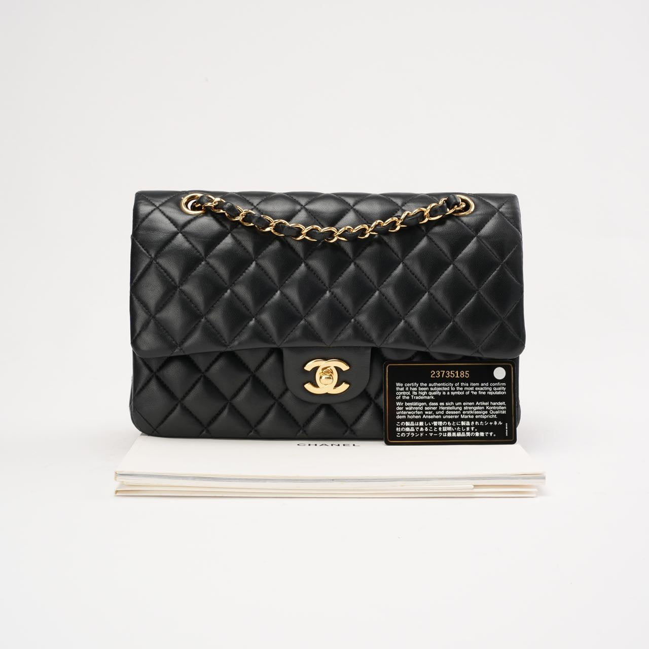 Chanel Classic Medium Double Flap Lamb Black 2017