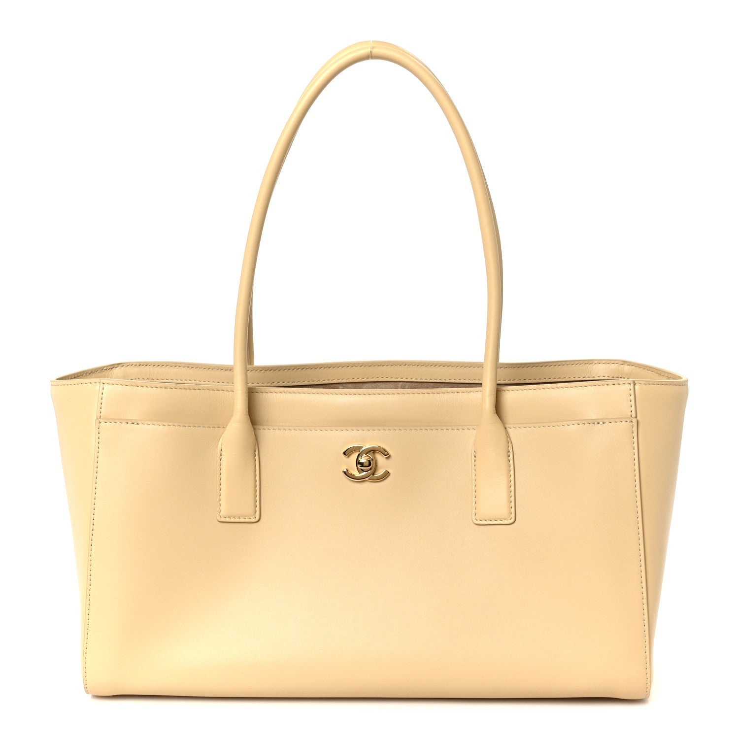 Calfskin Archetype Small Shopping Tote Beige