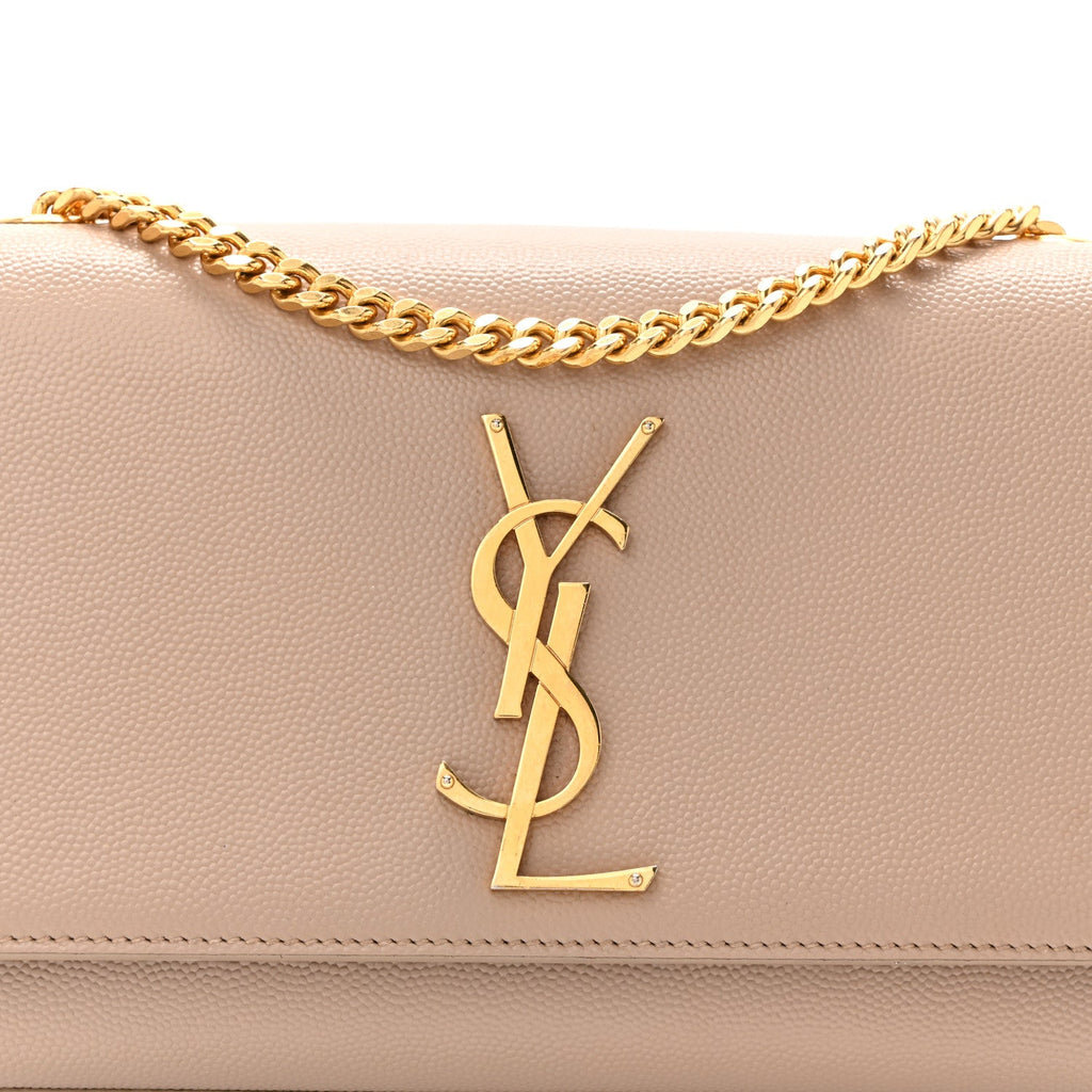 Grain De Poudre Small Monogram Kate Satchel Dark Beige