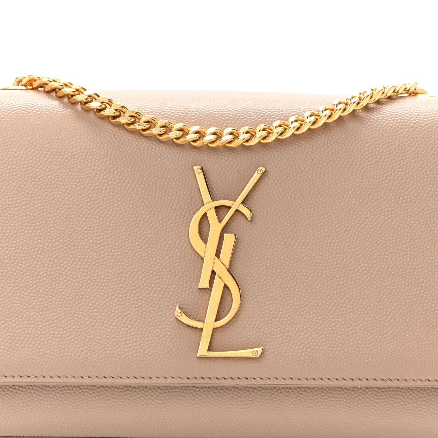 Grain De Poudre Small Monogram Kate Satchel Dark Beige
