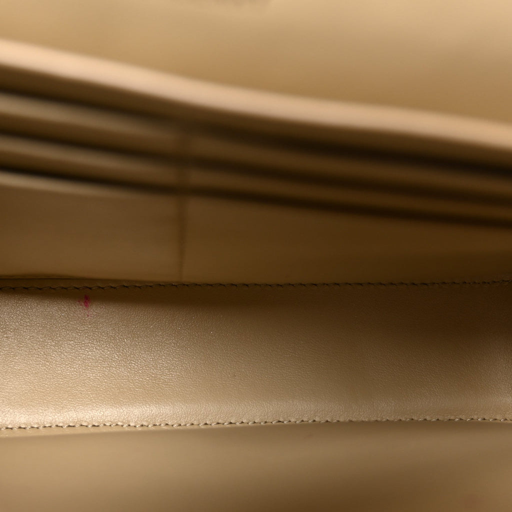 Grainy Calfskin Vintage Check Hampshire Crossbody Beige