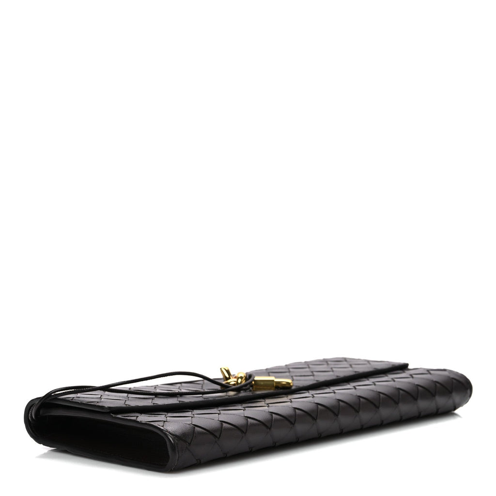 Nappa Intrecciato Long Andiamo Top Handle Clutch Fondant