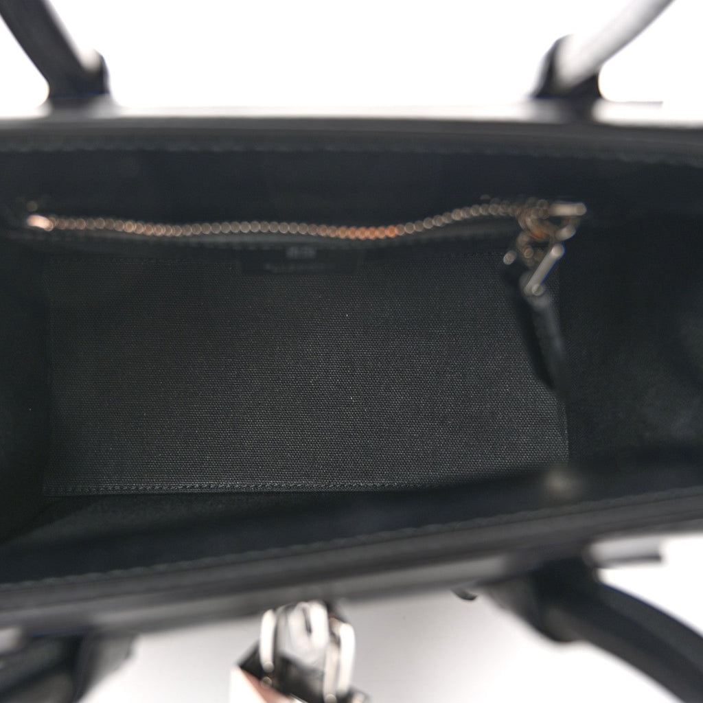 Box Calfskin Mini Lock Antigona Shoulder Bag Black