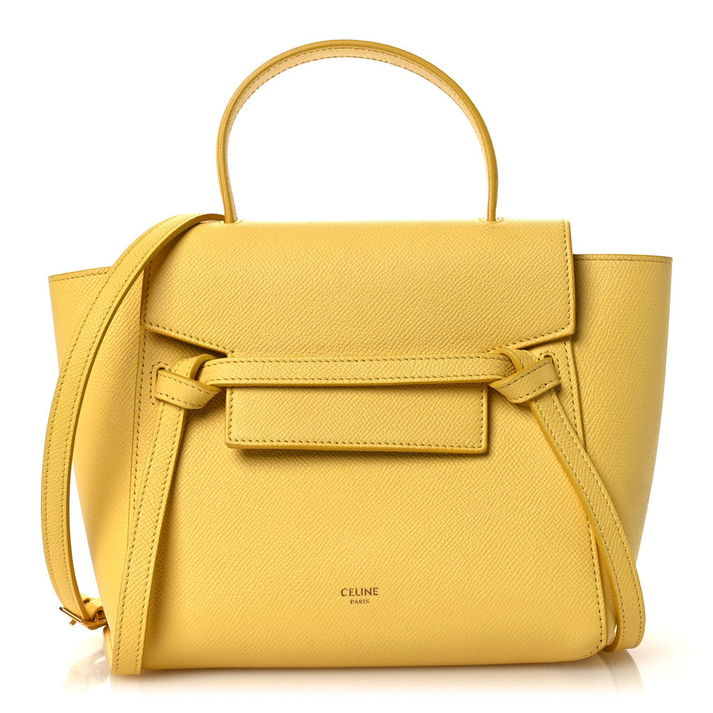 Grained Calfskin Nano Belt Bag Citrus