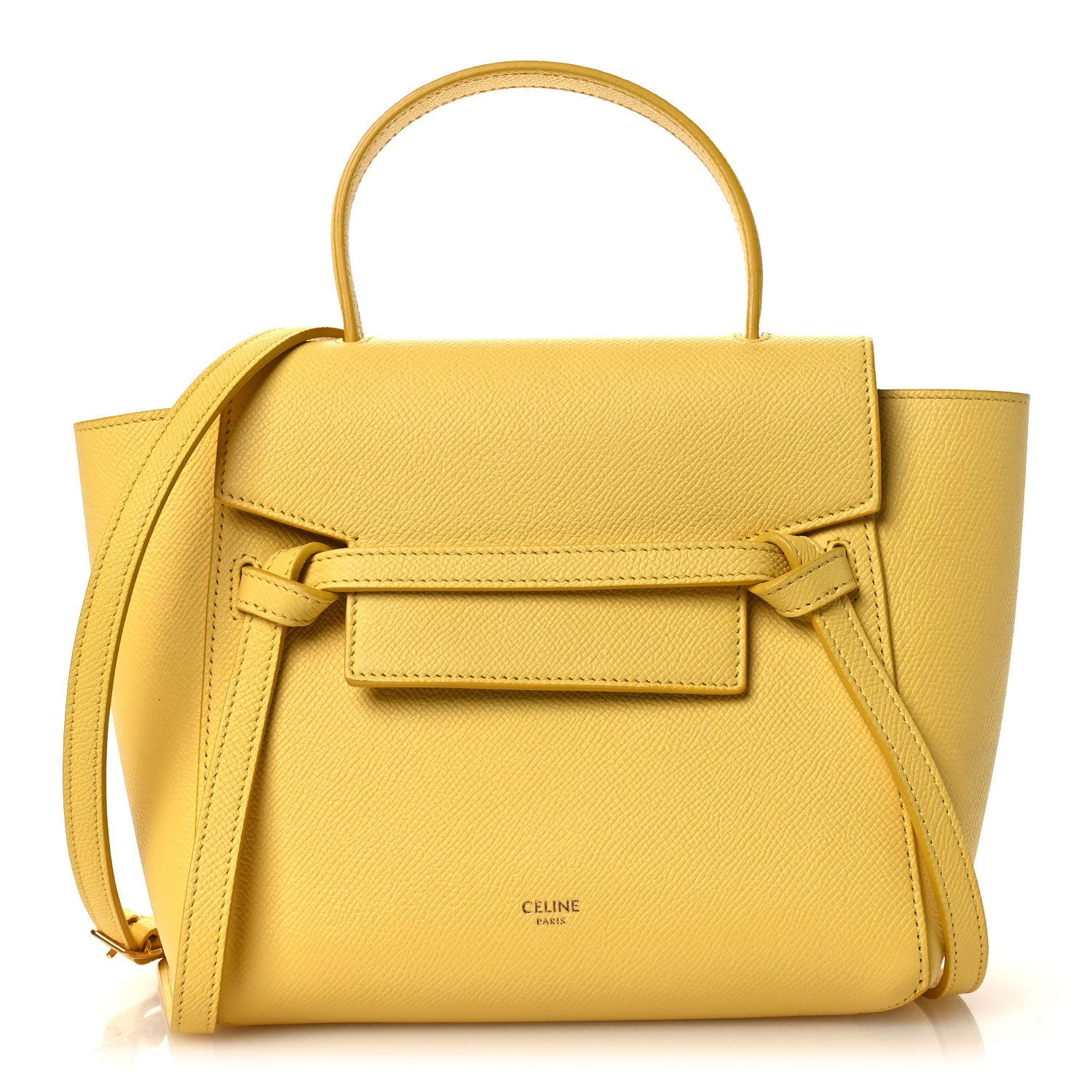Grained Calfskin Nano Belt Bag Citrus