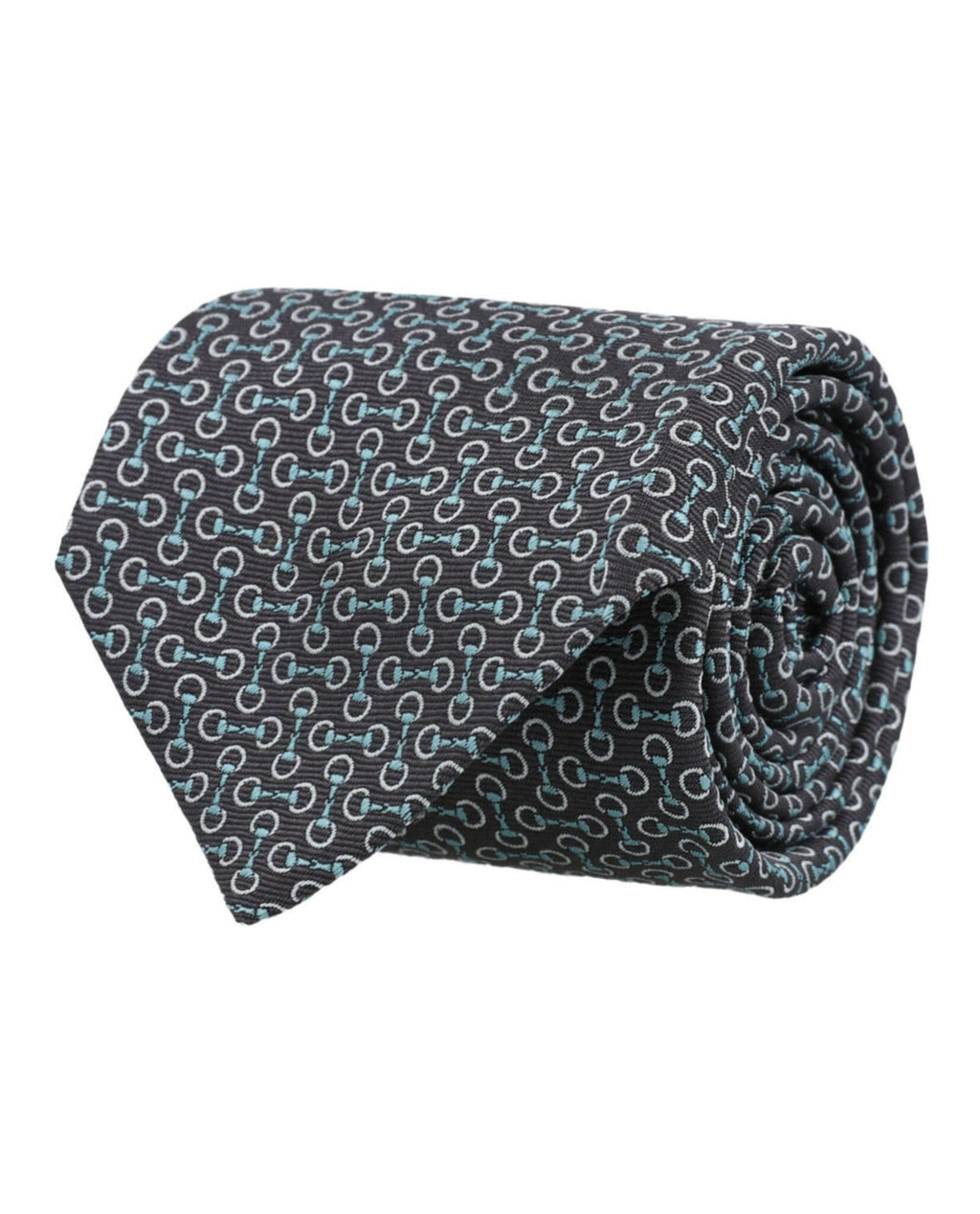 Gucci Mens Horsebit Silk Jacquard Tie