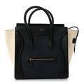 Velluto Calfskin Mini Tri-Color Luggage Navy