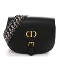 Box Calfskin Large Bobby Flap Black
