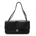 Grained Calfskin Small Souplissimo Maxi Flap Black