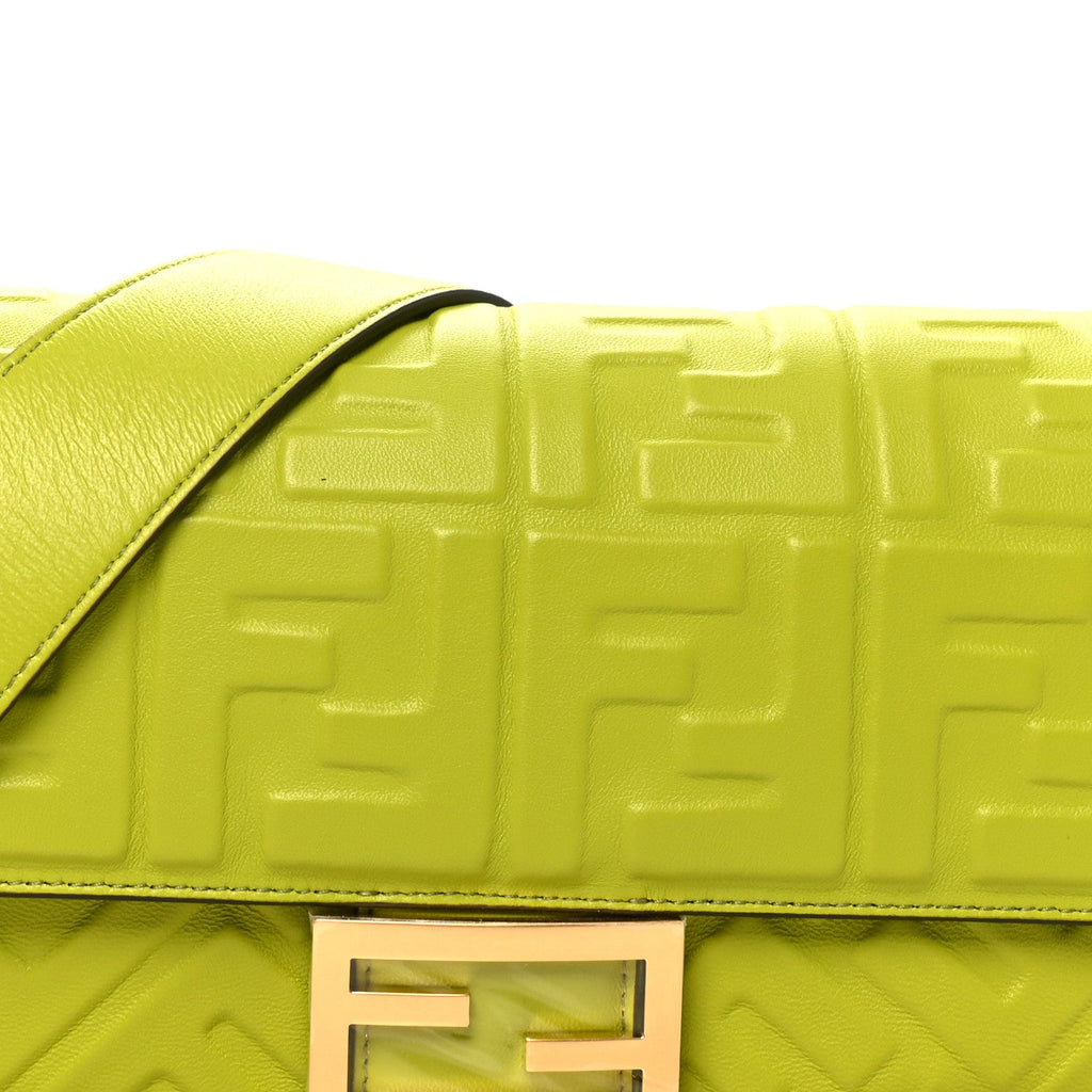 Nappa FF 1974 Embossed Baguette Wasabi