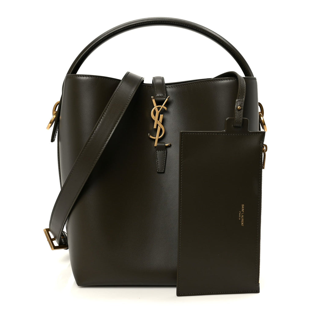 Shiny Calfskin Le 37 Bucket Bag Arabica