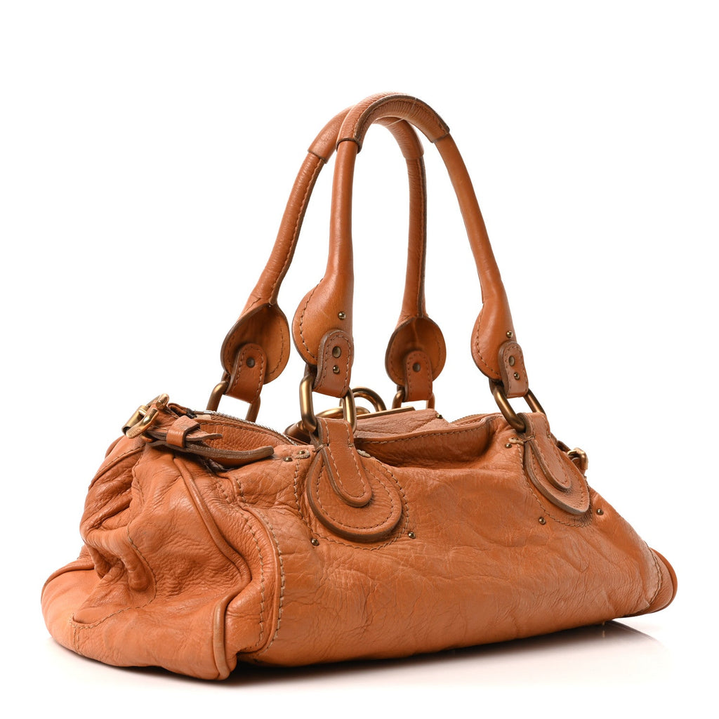 Calfskin Medium Paddington Satchel Tan