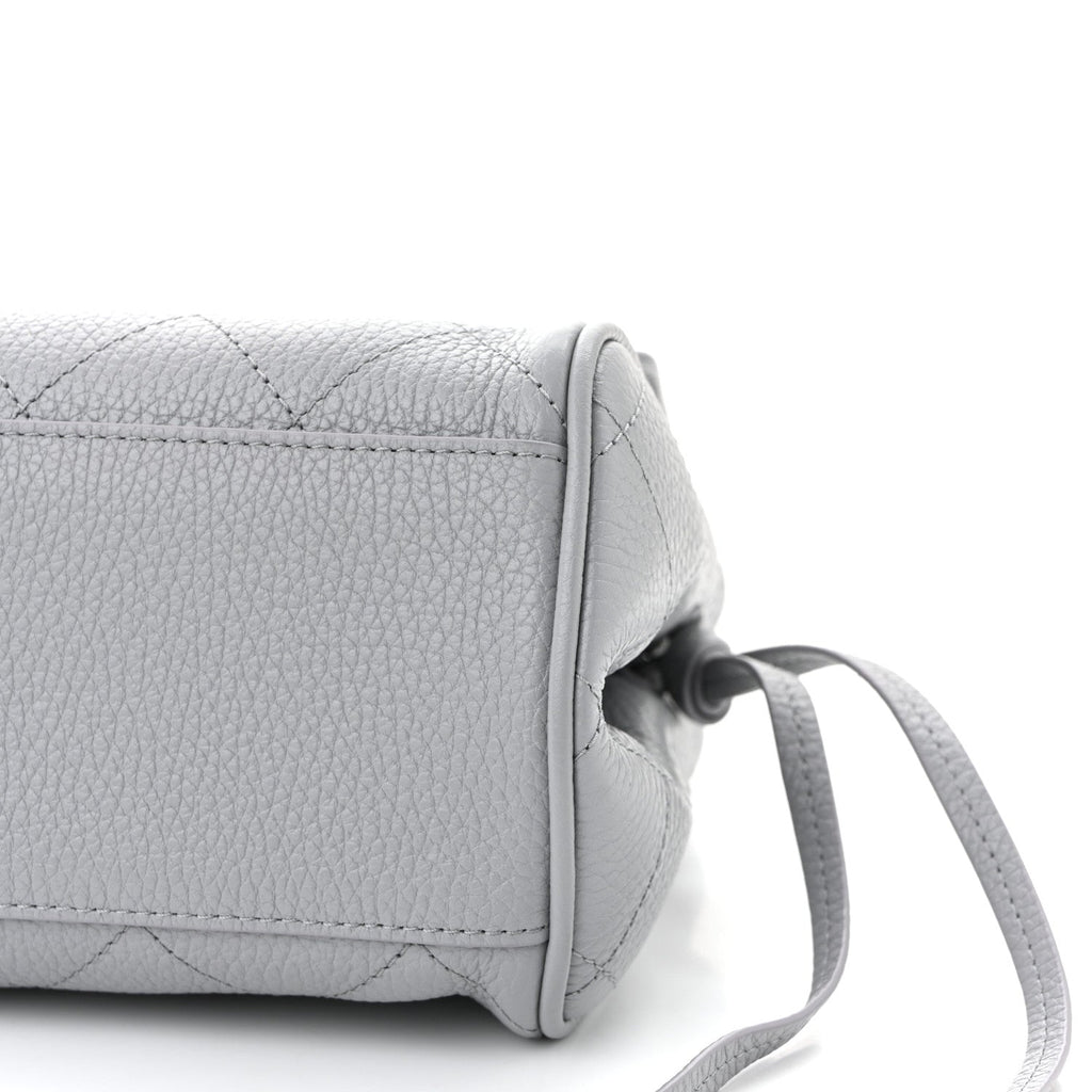 Grained Calfskin Urban Essentials Small Shopping Bag Grey