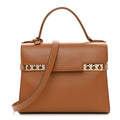 Calfskin MM Tempete Satchel Camel