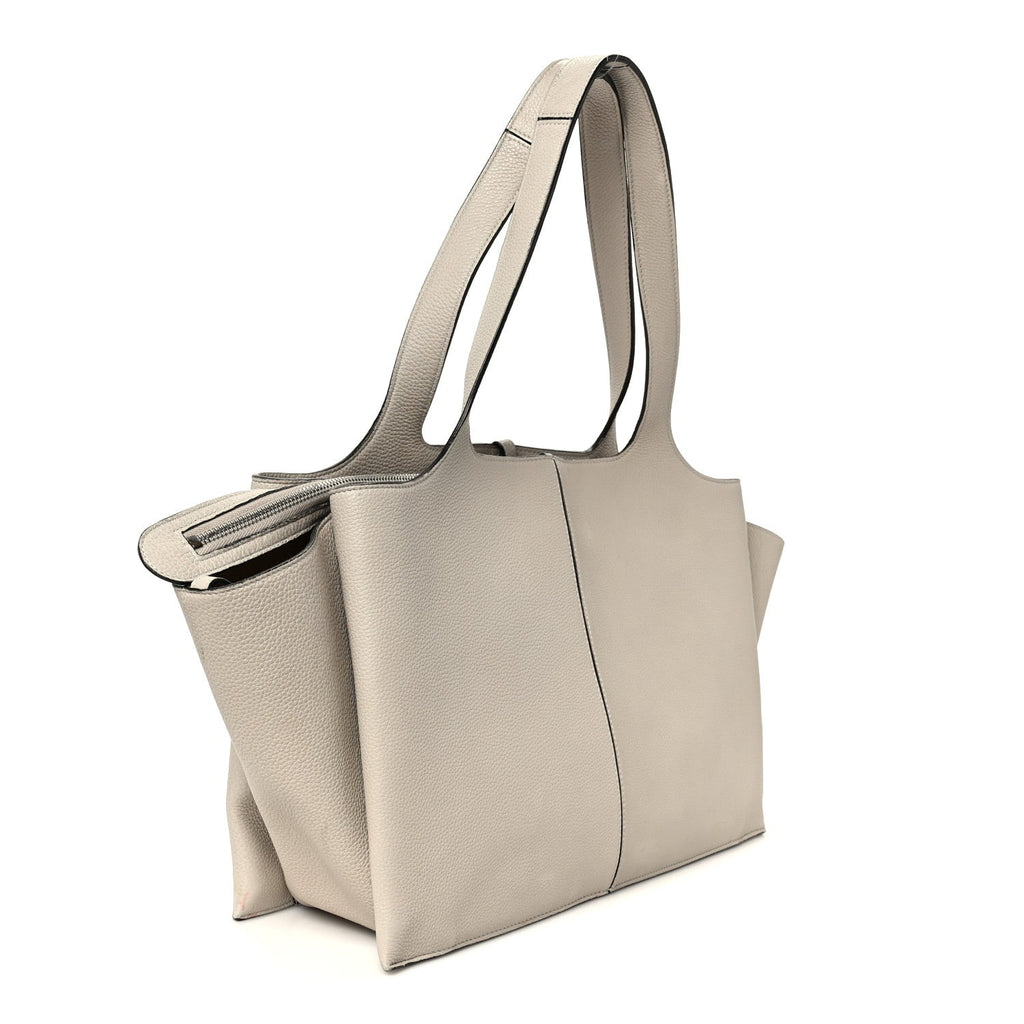 Baby Grained Calfskin Medium Tri-Fold Bag Powder