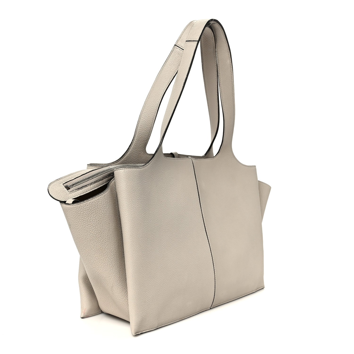 Baby Grained Calfskin Medium Tri-Fold Bag Powder