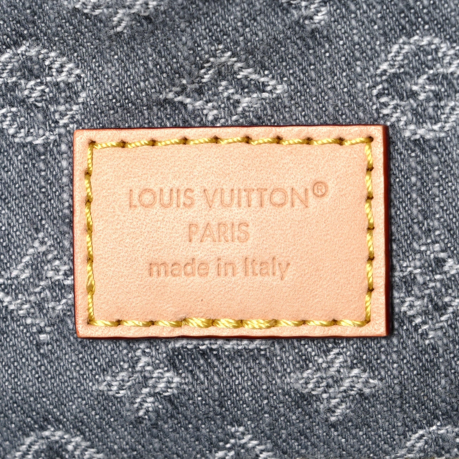 Monogram Denim CarryAll MM Washed Grey