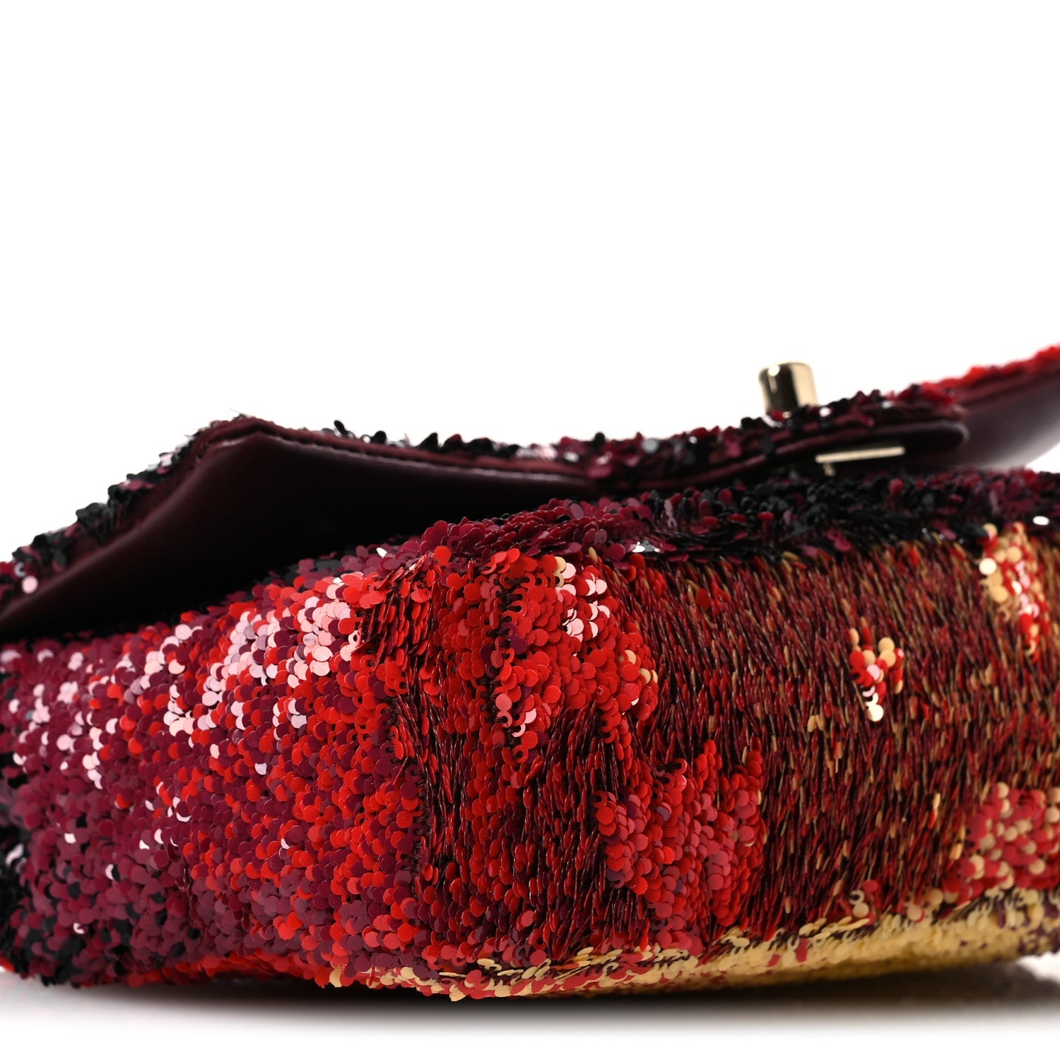 Shaded Sequins Mini Flap Black Burgundy Red Yellow