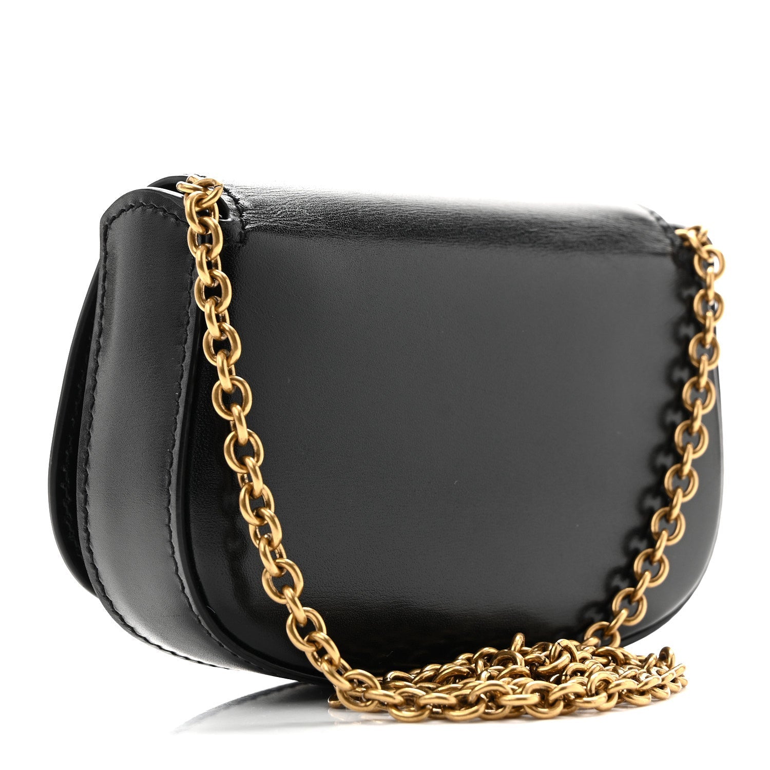 Box Calfskin Mini Purse On Chain Bag Black
