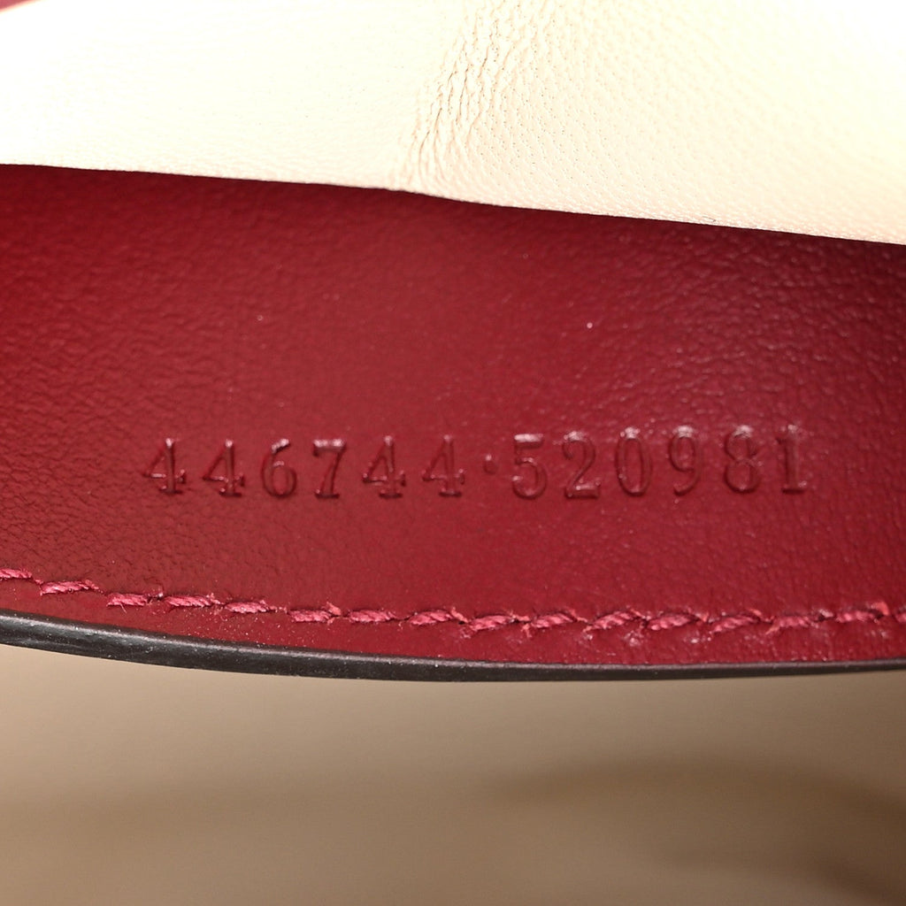 Calfskin Matelasse Mini GG Marmont Shoulder Bag Rosso Ancora